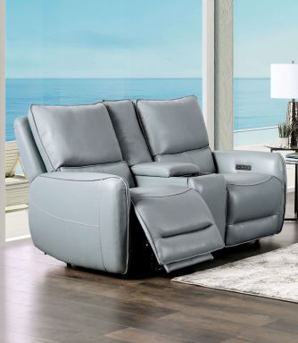 Power Loveseat, Pale Blue