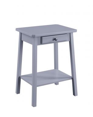 Kaife 1 Drawer Rectangular Accent Table (Gray Finish)