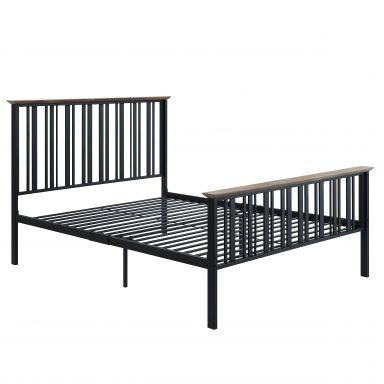Zudora  Teenager Twin Bed  (Antique Oak & Black Finish)