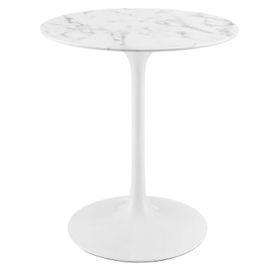 Lippa 28" Round Faux Marble Dining Table by Modway