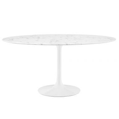 Lippa 60" Round Faux Marble Dining Table by Modway