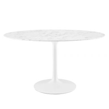 Lippa 54" Oval Faux Marble Dining Table by Modway