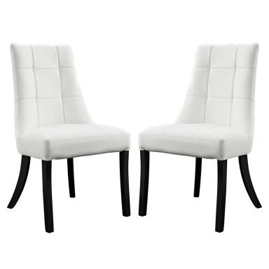 Noblesse Vinyl Dining Chair Set of 2 by Modway