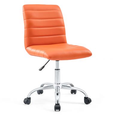Ripple Armless Mid Back Vinyl Office Chair by Modway
