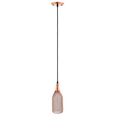 Glimmer Bottle-Shaped Rose Gold Pendant Light by Modway