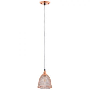 Glimmer Bell-Shaped Rose Gold Pendant Light by Modway