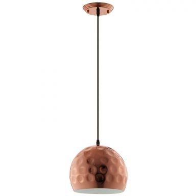 Dimple 10" Half-Sphere Rose Gold Pendant Light by Modway