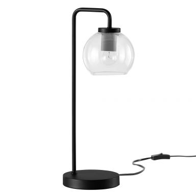 Silo Glass Globe Glass and Metal Table Lamp by Modway