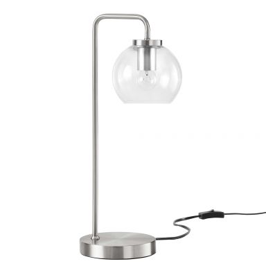 Silo Glass Globe Glass and Metal Table Lamp by Modway