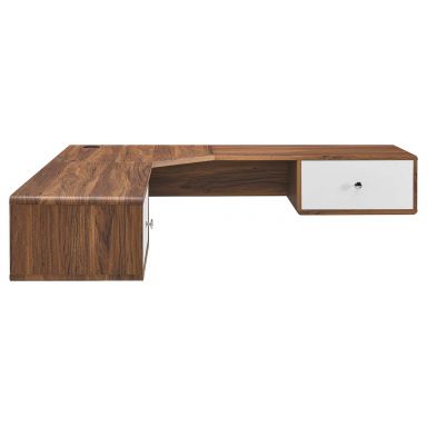Transmit 55" Wall Mount Corner Wood Office Desk by Modway