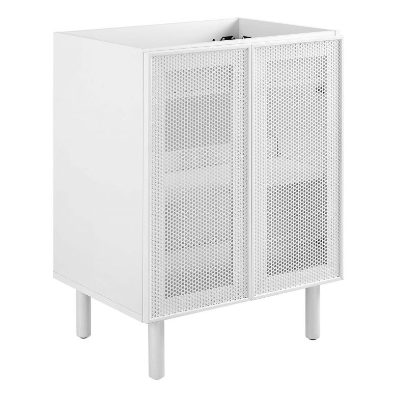 Calla 24" Perforated Metal Bathroom Vanity Cabinet (Sink Basin Not Included) by Modway