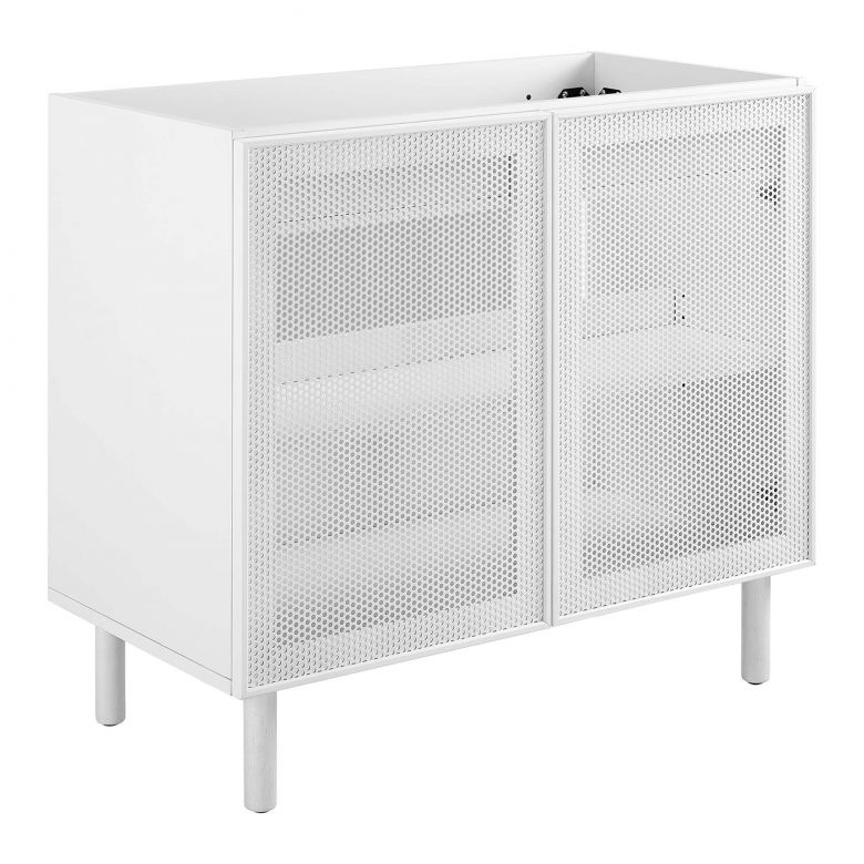 Calla 36" Perforated Metal Bathroom Vanity Cabinet (Sink Basin Not Included) by Modway