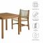 Vienna 3-Piece Outdoor Patio Teak and Rope Dining Set with Armchairs by Modway