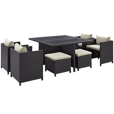 Inverse 9 Piece Outdoor Patio Dining Set by Modway