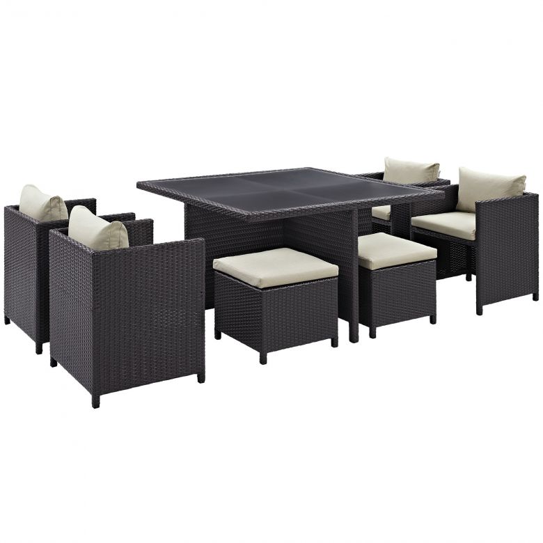 Inverse 9 Piece Outdoor Patio Dining Set by Modway