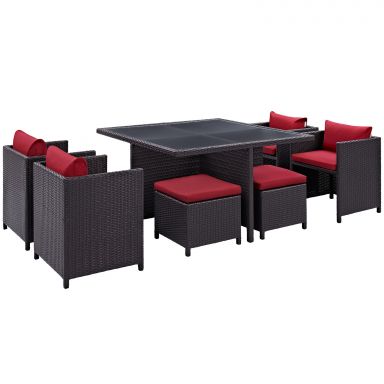 Inverse 9 Piece Outdoor Patio Dining Set by Modway