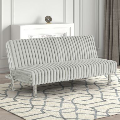 Futon Sofa Bed, Light Gray