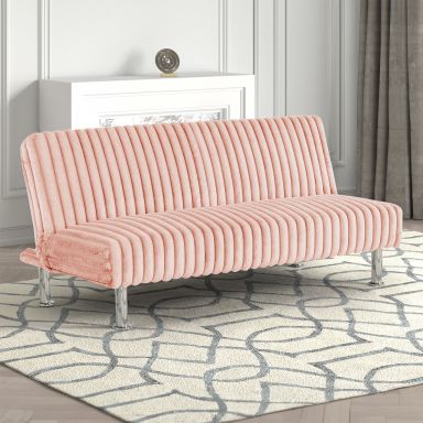 Futon Sofa Bed, Pink
