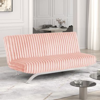 Futon Sofa Bed, Pink