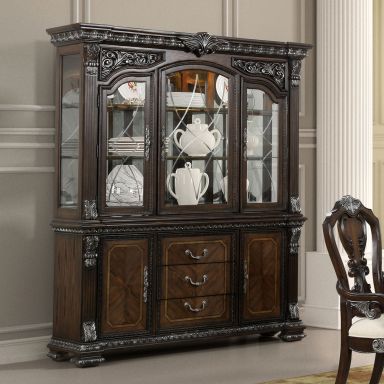 Hutch And Buffet, Dark Brown