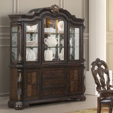 Hutch And Buffet, Dark Brown