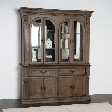 Hutch & Buffet, Weathered Oak