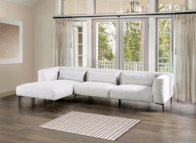 Sectional, Left Chaise, Light Gray