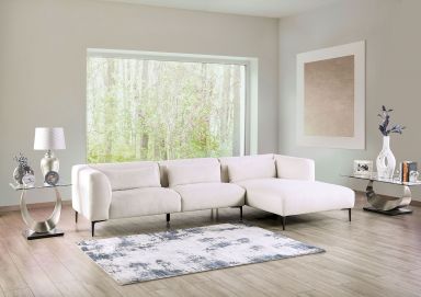 Sectional, Right Chaise, Linen White