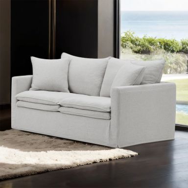 Loveseat, Light Gray
