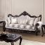 Sofa, Dark Cherry/Beige