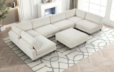 Sectional, Beige