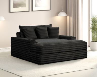 2 Arm Chaise, Black