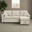 Sleeper Sofa Sectional w/ Cupholder, Beige