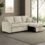 Sleeper Sofa Sectional w/ Cupholder, Beige