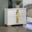 Nightstand, White/Gold