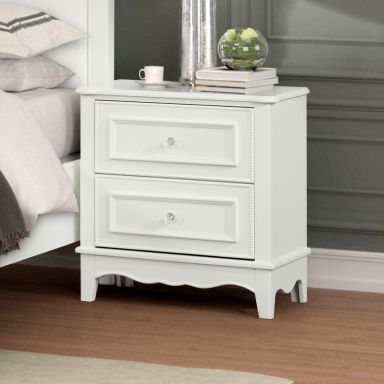 Nightstand w/2 Drawers, White