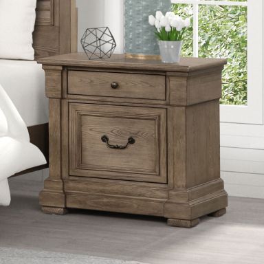 Nightstand, Weathered Gray