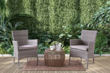 3 Pc. Patio Conversation Set, Gray