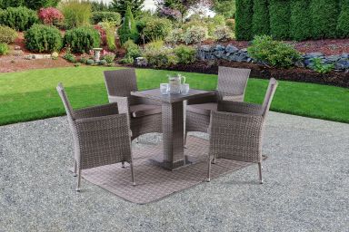 5 Pc. Patio Dining Set, Gray