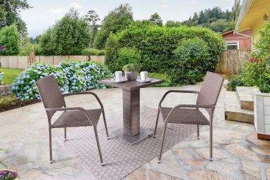 3 Pc. Patio Bistro Set, Natural