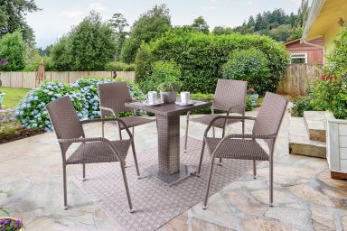5 Pc. Patio Dining Set, Natural