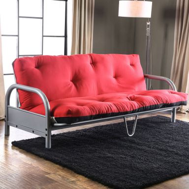 Futon Mattress, Black/Red