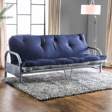 Futon Mattress, Navy/Gray