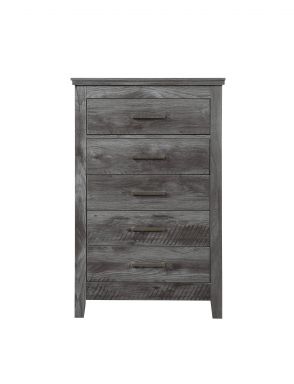 Vidalia 31"L 5 Drawers Chest (Rustic Gray Oak)