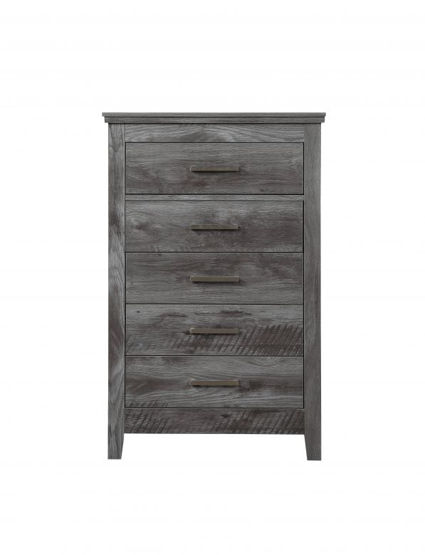 Vidalia 31"L 5 Drawers Chest (Rustic Gray Oak)