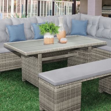 Patio Dining Table, Gray
