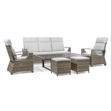 6 Pc. Patio Set w/ 2 Ottomans