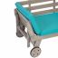 Convertible Sofa Daybed, Gray/Turquoise