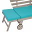 Convertible Sofa Daybed, Gray/Turquoise