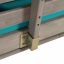 Convertible Sofa Daybed, Gray/Turquoise